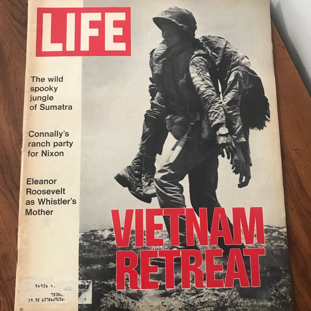 Vintage LIFE Magazine "Vietnam Retreat" Cover 🪖